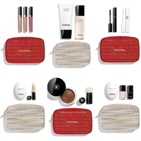 chanel make up set box|chanel tweed makeup gift set.